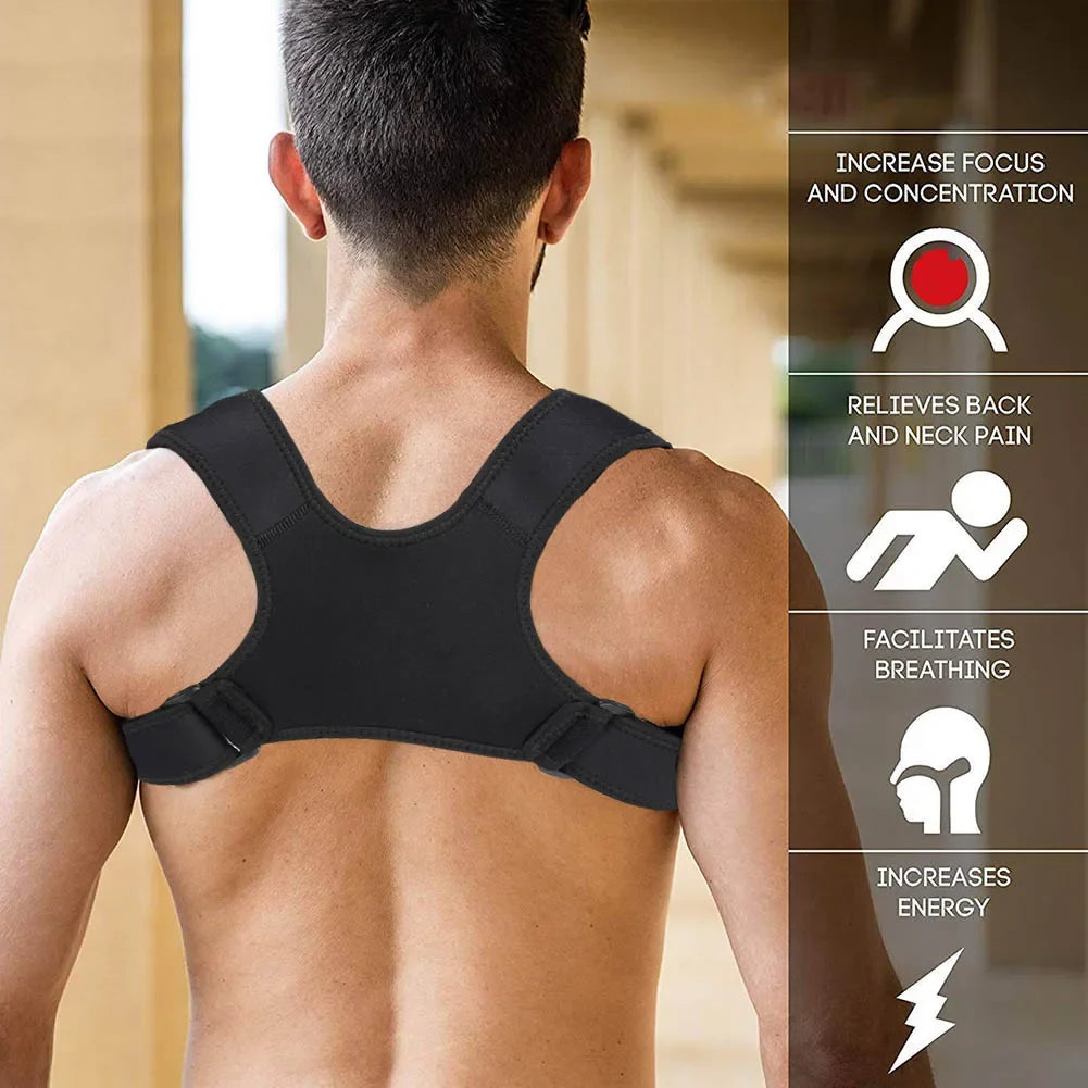 Shoulder Support Belt Strap, Back Support Belts for Men and Women Back and  Shoulders Pain Relief, Posture Corrector Improve Bad Posture Hunchback