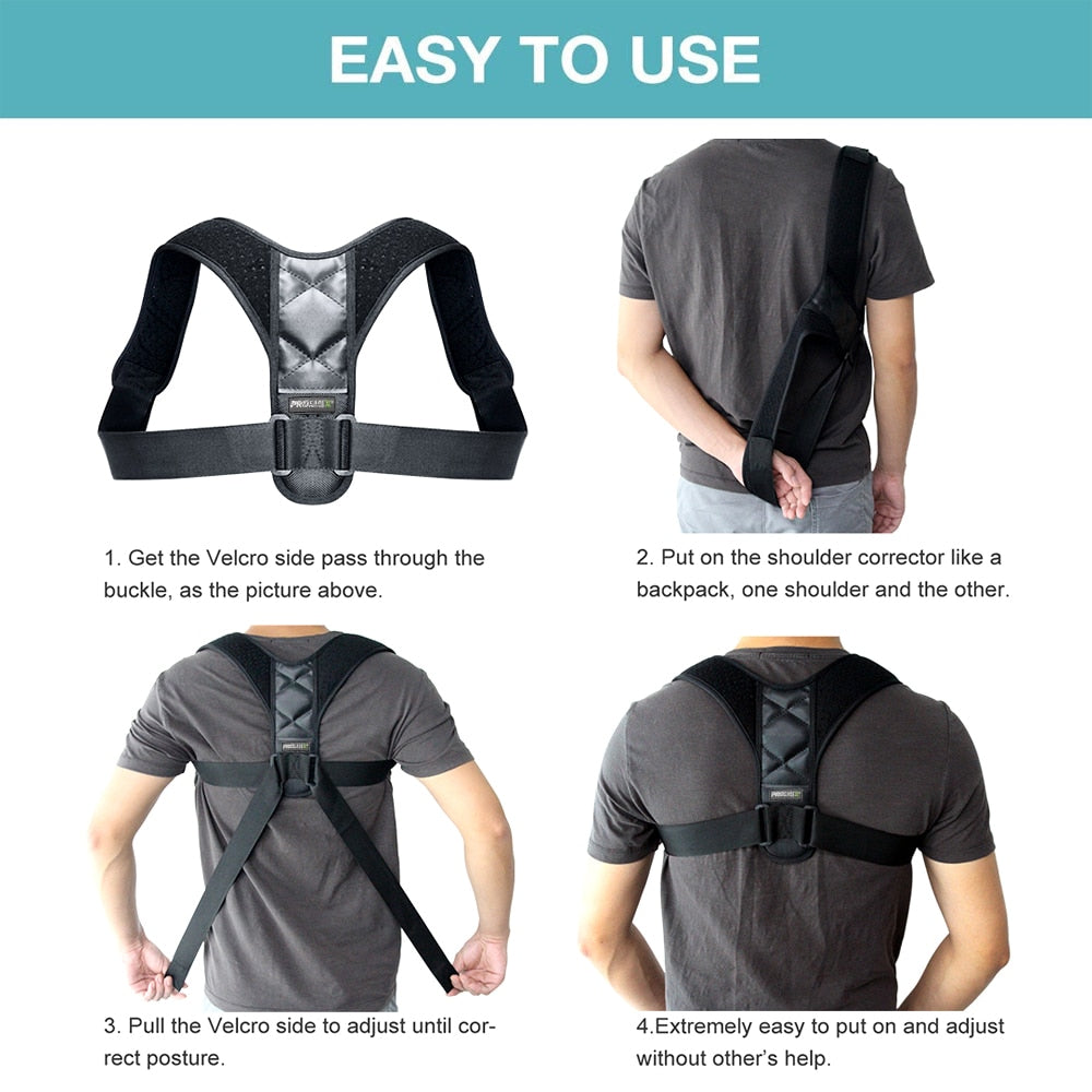 Posture Corrector Adjustable Back Brace Shoulder Support Clavicle